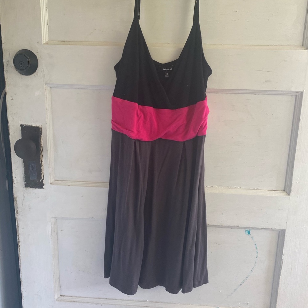 Express - pink and black soft dress